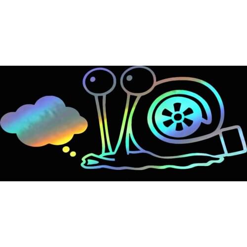17.8CM*7.6CM Turbo Lovely Snail Car Stickers Funny Stance Turbo Boost Vinyl Decal For Car Styling Accessories Decals