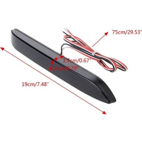 2Pcs LED Brake Rear Bumper Reflector FTT Tail Braking Lamp Warning Stop Light for toyota Camry 2009 2012 Innova/ISF/GX470/RX300