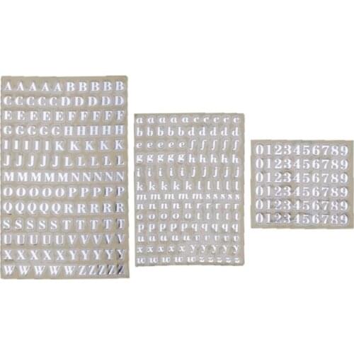 3 Styles Alphabet Letter Number Resin Decorative Stickers Resin Mold Crafts AXYD
