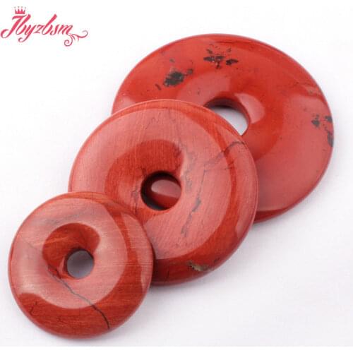 30,40,50mm Natural Jaspe r Donut Round Gem Stone Beads Spacer 1 Pcs For DIY Pandant Jewelry Making Accessories,Free Shipping