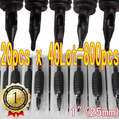 800 Pcs x Wholesale Disposable Tattoo Grips Tube Assorted Mixed Size for Needle Ink Kit 1" (25mm) LD-TG-F3670-800B