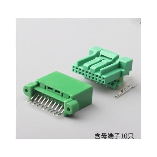 1set 10P Car cable plug connector PCB board end pin plug radio module cable plug