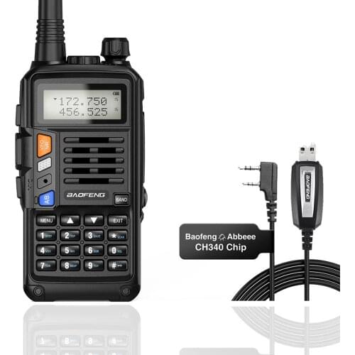 BaoFeng UV-S9 Plus 10W Dual Band Large Battery USB Charger Add Antenna Speaker USB Cable Car Charger Two-Way Radio Walkie Talkie