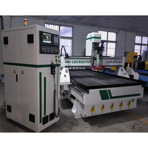 CE furniture making 3d carving cnc wood machine with 9kw auto tool changer spindle atc cnc router 1325