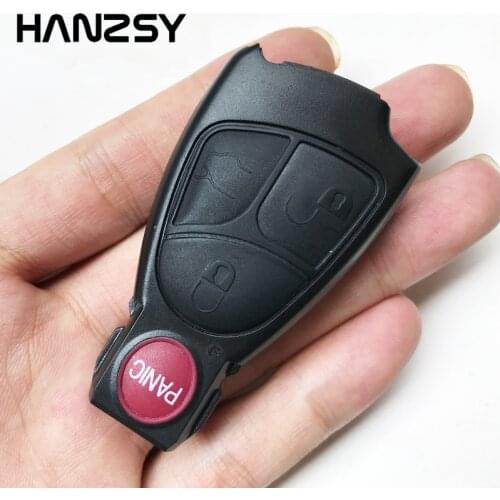 4 Button Remote Key Case shell For Mercedes Benz A B C E S GML CL CLS CLA CLK W203 W204 W211 Replacement 3+1 Panic Car key Fob