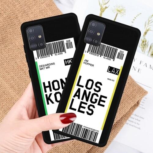 Hot Air ticket travel New York Los Angeles Soft phone Case For Samsung A10 A30 A40 A50 A70 M10 M20 A5 A7 A9 2016 2017 2018 Case