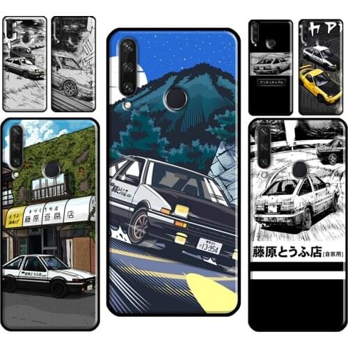 Initial D Drift Car For Huawei Y3 Y5 Y6 Y7 2017 2018 Y9 Prime 2019 Y7A Y6P Y5P 2020 Nova 5T 2i 3i Phone Case
