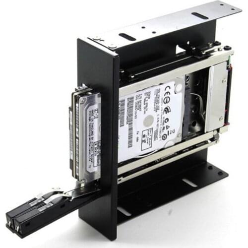 HDD Case Holder Internal Dual Bay 2.5inch SATA SSD HDD Hard Drive Enclosure Tray Mobile Rack