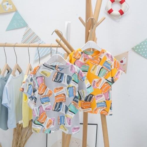 Childrens Clothing 2020 Summer New Baby Boys and Girls Casual Print T Shirt Kids Boys Fashion Top Tees Baby Clothes Girls Tees
