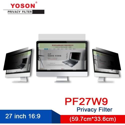 YOSON 27 inch Widescreen 16:9 LCD monitor screen Privacy Filter/anti peep film / anti reflection film