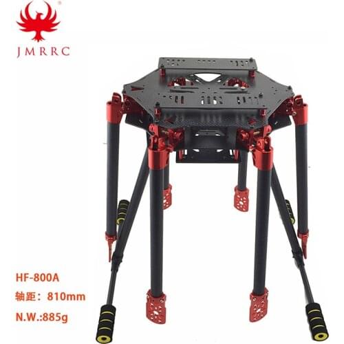 JMRRC 820mm Hexacopter Frame Kit with Unfoldable Carbon Fiber Landing Gear 6-axis DIY FPV Drone Parts