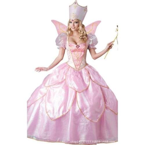 Halloween Costume Beautiful Faery Queen Party Photography Show Pink Forest Elf Princess Christmas Clothes