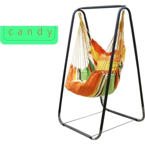 Fashion Hammock Home Balcony Indoor Garden Bedroom Hanging Chair For Child Adult Swinging Single Safety Chair with Bracket 150cm