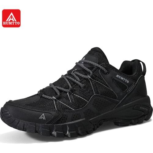 Humtto 2021 New Arrival Hiking Shoes Wear-resistant Outdoor Sport Men Shoes Lace-Up Mens Climbing Trekking Sneakers Summer Man