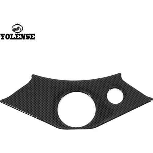 Motorcycle Central Console Carbon Fiber Pattern Sticker Top Triple Clamp case For YAMAHA YZF600 R6 2003 2004 2005