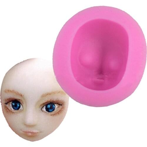 NEW 3D woman girl face cooking tools wedding decoration Silicone Mold DIY head Fondant Sugar Craft baking tools for cakes