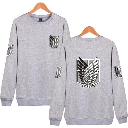 New Arrivals Summer & Autumn Capless Hoodies Attack On Titan Sweatshirt Harajuku Brand Clothing For Men Moletom Masculino