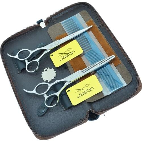 5.5" 6.0" Salon Left-Handed Hairdressers Shears Japanese Steel Left Hand Hair Cutting Scissors Barber Thinning Tesoura A0046D