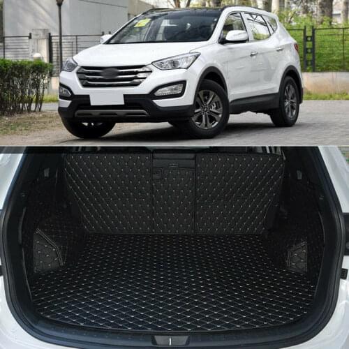 Full Covered Seat Pad Cargo Box Trunk Floor Mat Carpet Liner For Hyundai Santa Fe 5 Seat