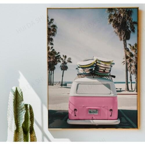 Surf Van Print, Surf Beach Photography, Surf Poster, Wall Art, California Wall Art, Wall Art Home Decor, Nature Photography