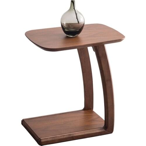 Simple Modern Solid Wood Side Table Sofa Corner Table Mobile Mini Coffee Table Small Table Bedroom Bedside Table Europe America