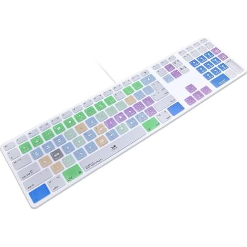 For Imac G6 Desktoppc Wired For Apple Keyboard With Numeric Keypad Wired Usb Final Cut Pro X Hot Keys Design Keyboard Cover Skin