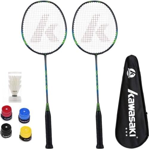 Kawasaki Badminton Racket 1U Aluminum Alloy Frame Badminton Racquet With String KC-100 With Free Gift Shuttlecock