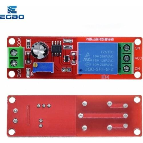 1PCS NE555 Timer Switch Adjustable Module Time delay relay Module DC 12V Delay relay shield 0~10S