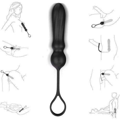 With 9 Powerful Speeds Silicone Rechargeable Waterproof Prostate Massager Bullet Sex Toy For Men, Women And Couples