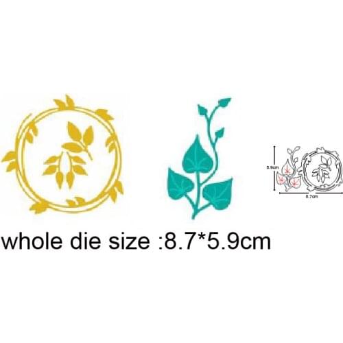 Merry Christmas leaves Circle flowers Metal Cutting Dies Stencils for DIY Scrapbooking Decorative Embossing DIY Paper Cards