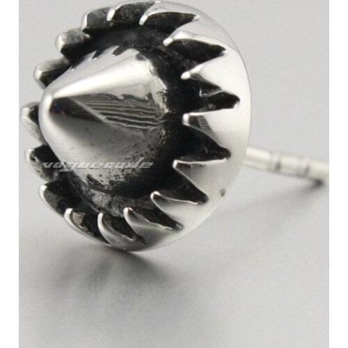 Solid 316L Stainless Steel Punk & Rock Stud earrings J015(2 Pieces)