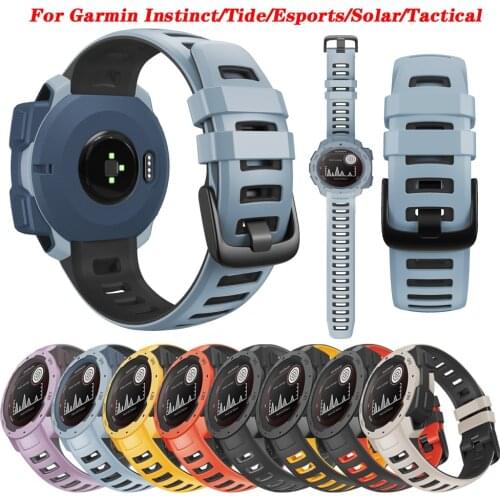 Silicone Band Watch Strap For Garmin Instinct Smart Watch Replacement Wrist Strap for Tide/Esports/Solar/Tactical Wristband