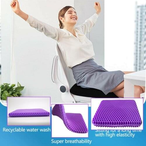 Comfortable Cushion For Pressure Relie Breathable Gel Cushion Ass Ice Pad Gel Pad Non-Slip Wear-Resistant Soft Car Cushion