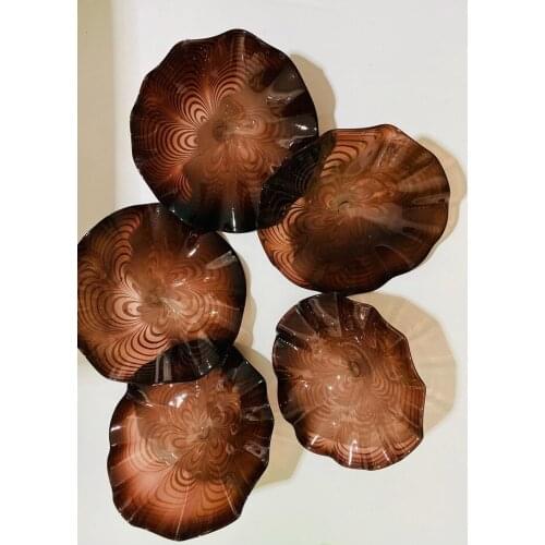 Mouth Blown Modern Decorative Glass Wall Plates Dale Art blown glass wall platter glass wall arts