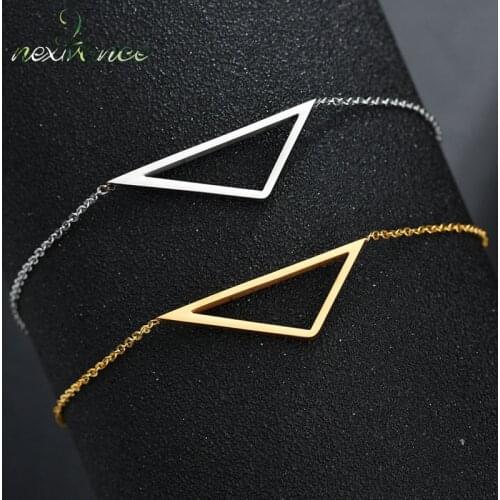 Nextvance Simple Triangle Bracelet Minimalist Geometric Thin Bracelet for Girlfriend Gift Korean Style Pulseira Feminina