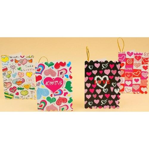 160pcs/lot Creative Flower Print Paper Folding Mini Greeting Card Valentines Day Birthday Holiday Card