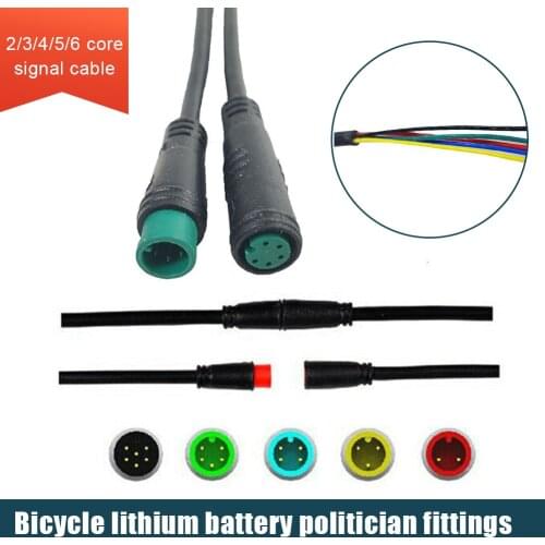 2 3 4 5 6 Pin Cable Julet Connector Waterproof Connector For Ebike Display Cable Female Male Cables Modified Accessory