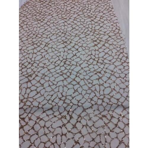 5 yards D0015 champagne gold color 64 number dobby sexy glued sparkle tulle lace fabric for sawing /wedding dress