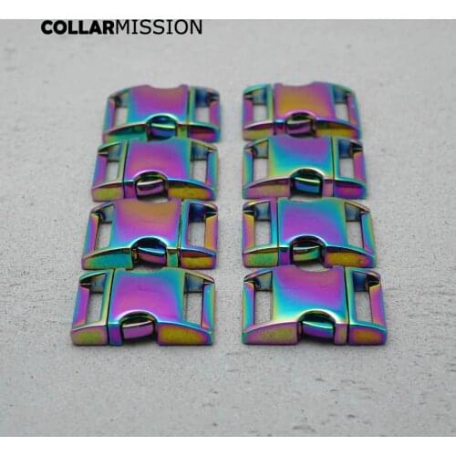 50pcs/lot Metal side release curved buckle durable hardware for paracord security lock DIY dog collar parts Zinc Alloy CK20CH02