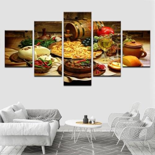 5D diy Diamond Embroidery 5 Pieces Food And Drinks Diamond Painting Full Square/Round Drill Mosaic gift cross stitch crafts