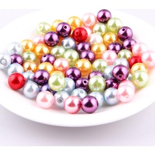 6mm 20g Multicolors No Hole Acrylic ABS Imitation Pearl garment bead Round Loose Beads for DIY Jewelry Making Accessories