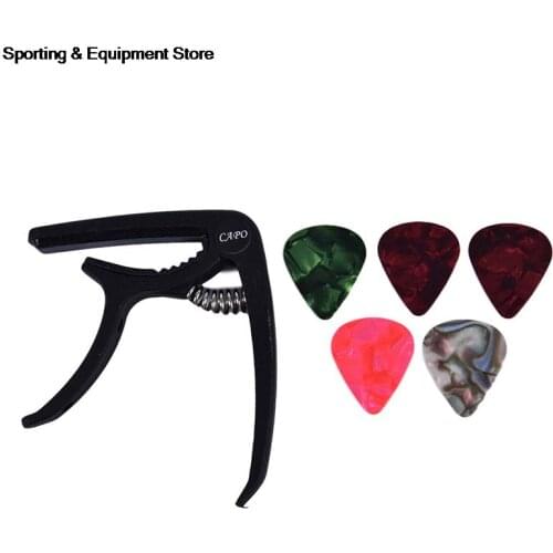 6pcs/set (1pc Guitar Capo +5 Alice Guitar Picks )for Acoustic Electric Guitarra Mediator Accessories