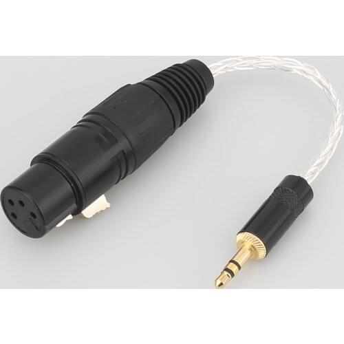 Audiocrast 3.5mm Male to 4-Pin XLR Balanced Female 7N OCC Silver plated Adapter Cable 3.5 to XLR Audio Cable