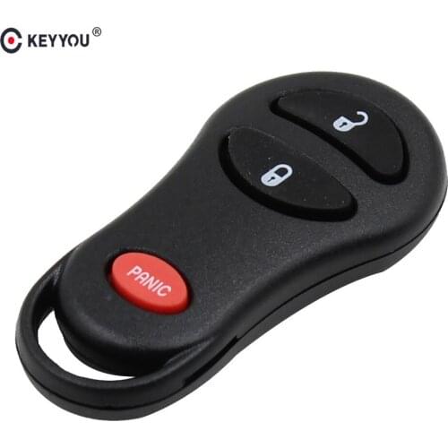 KEYYOU 3 Buttons Remote Car Key Refit Cover Case Shell For Chrysler PT Cruiser Town & Country Dodge Ram 1500 Caravan Jeep
