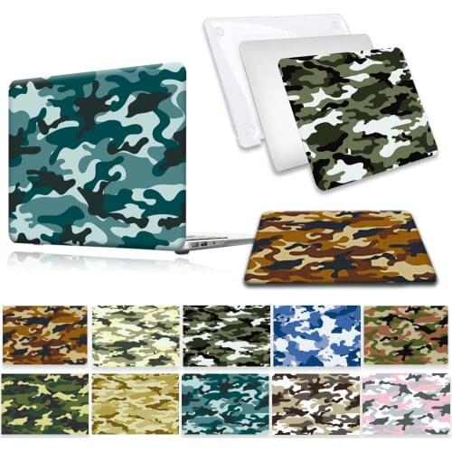 Laptop Cover for MacBook Air Pro Retina 11 12 13 15 16 Laptop Camouflage Plastic Dust-proof Protective Shell