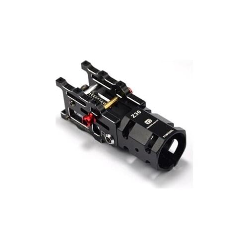 CNC Full Aluminum Alloy Automatic 30MM Folding Arm V2 Version Angled Main Black Buckle Red