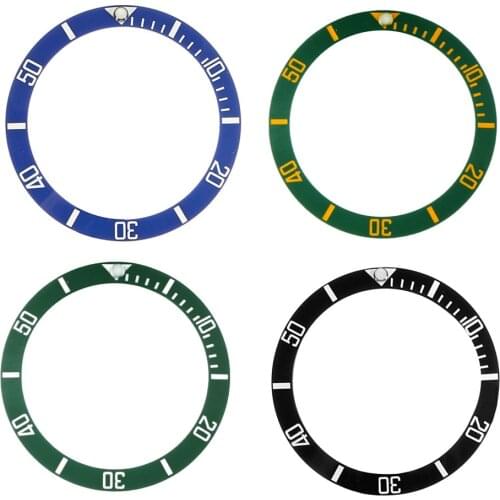 38mm automatic watch ceramic bezel diving watch insert, suitable for 40mm mens watch replacement accessories dial watch bezel