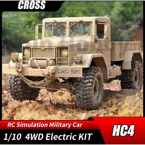 CROSS RC HC4 1/10 Off-road Vehicle Military Truck Crawler Car 4WD KIT Electric Remote Control Model Adult Children Kids Gift