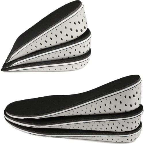 1Pair Shoe Insoles Breathable Half/Full Insole Heighten Heel Insert Sports Shoes Pad Cushion Unisex 2-4cm Height Increase Insole