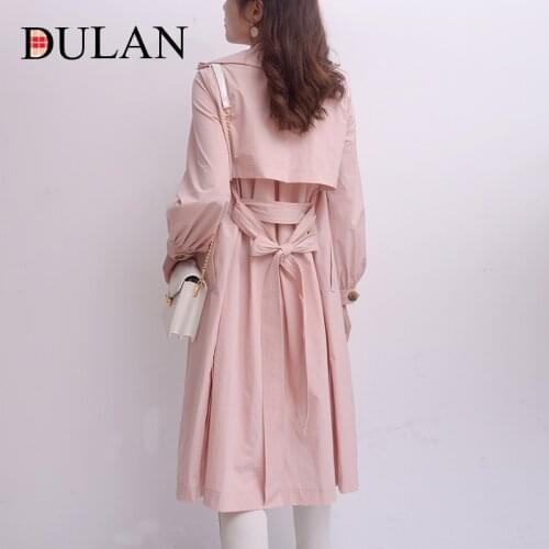 European Goods British Thin Spring and Summer Long Windbreaker Dress 2021 New Windbreaker Dress Is Casual with / Sleeves